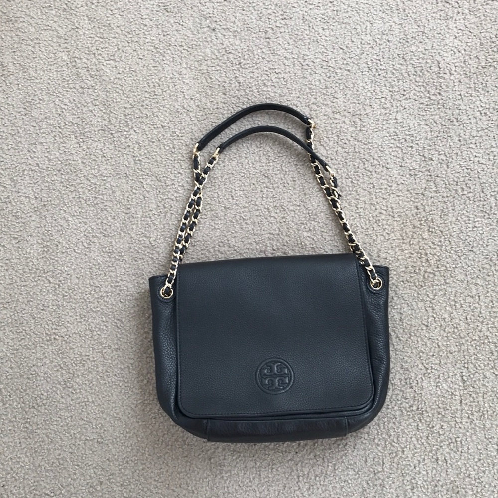 Tory Burch black leather shoulder bag